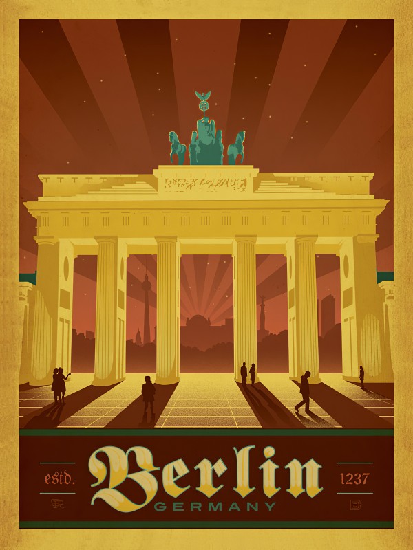 Berlin Germany travel poster  Print